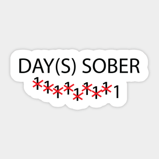 Days Sober Sticker